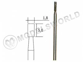 Бор цилиндрический с алмазным напылением 1.8 мм, 1 шт