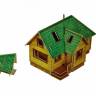 Модель из бумаги Дачный домик. Масштаб 1:87/H0