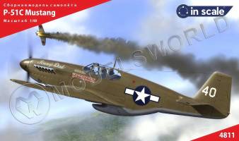 Пластиковая модель самолета P-51C Mustang - истребитель USAAC Масштаб 1:48