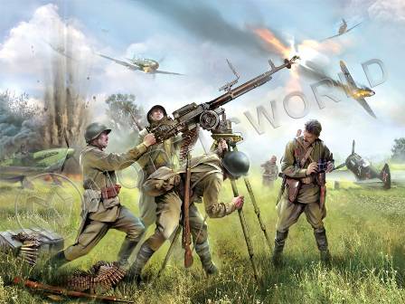 Склеиваемая пластиковая модель Советский крупнокалиберный пулемет ДШК с расчетом. Масштаб 1:35