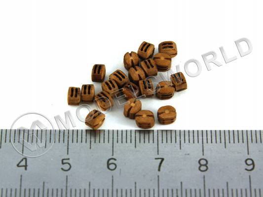 Блок двушкивный 4 мм, груша, 10 шт