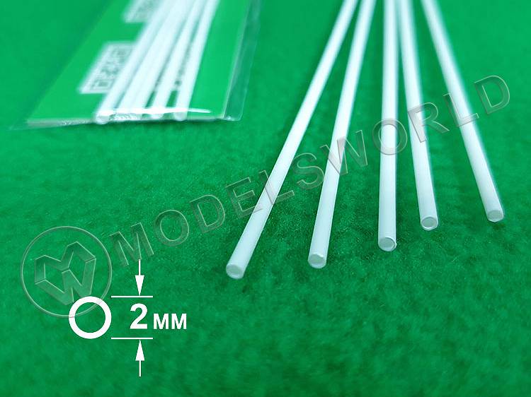 ABS пластик трубка диаметр 2 мм, длина 250 мм, 5 шт - фото 1