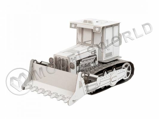 Модель из бумаги Бульдозер