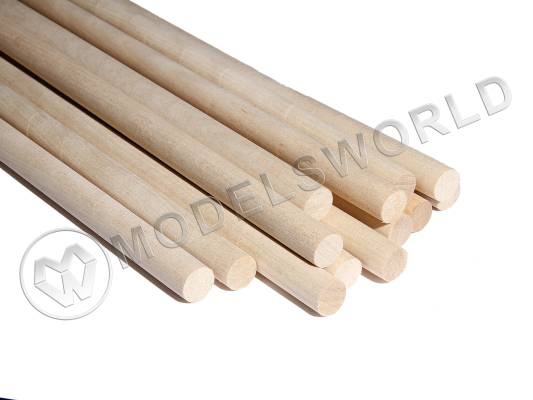 Комплект круглая заготовка, береза. Диаметр 11 мм, длина 50 см, 10 шт