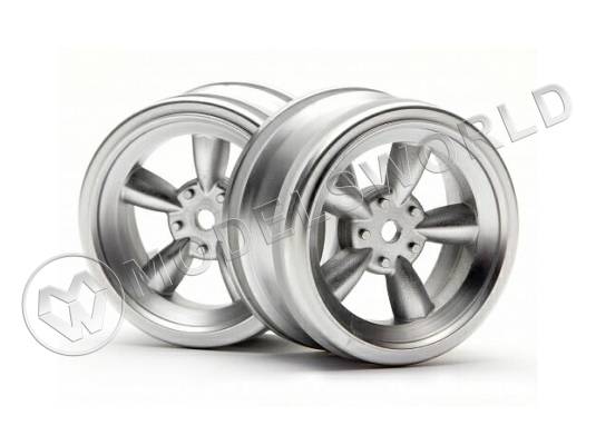 Диски туринг 1/10 - VINTAGE 5 спиц (26 мм MATTE CHROME| вынос 0 мм), 2 шт