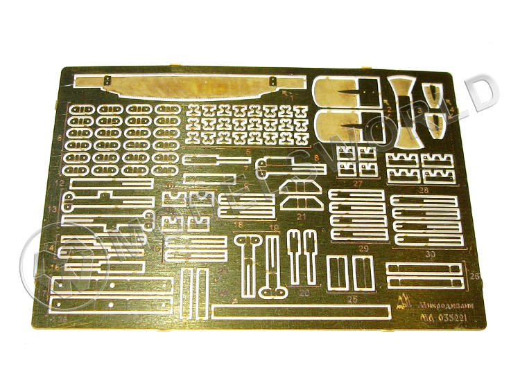 Фототравление шанецевый инструмент танка Т-35, Звезда. Масштаб 1:35 - фото 1