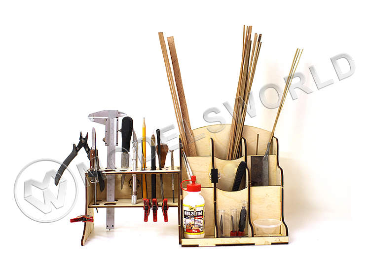 Рабочее место моделиста. Органайзер+подставка под инструмент Рабочее место моделиста. Органайзер+подставка под инструмент - фото 1