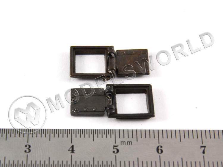 Пушечный порт, под бронзу, 10x10 мм, 2 шт Пушечный порт, под бронзу, 10x10 мм, 2 шт - фото 1