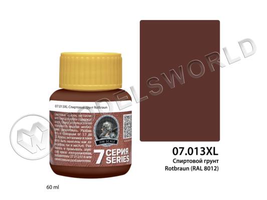 Спиртовой грунт Rotbraun (RAL 8012) Jim Scale, 60 мл