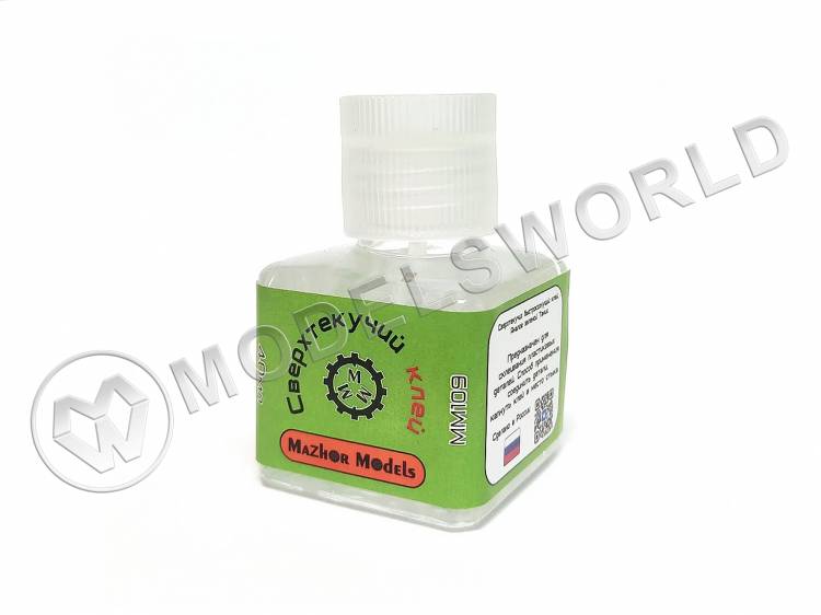Клей модельный Mazhor Models супертекучий с кисточкой (Extra thin cement), 40 мл Клей модельный Mazhor Models супертекучий с кисточкой (Extra thin cement), 40 мл - фото 1