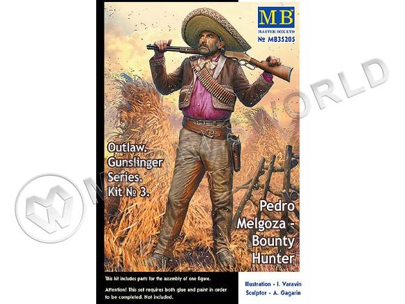 Фигуры, Вне закона. Серия стрелков. Набор № 3. Педро Мельгоза – охотник за головами. Масштаб 1:35 - фото 1