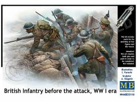 Фигуры Британская пехота перед атакой, I МВ. Масштаб 1:35