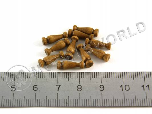 Пиллерсы, орех, 12 мм, 10 шт