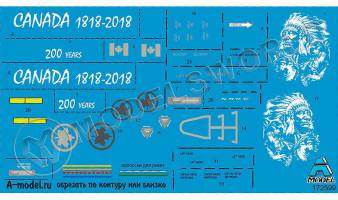 Декаль самолет F-16 Canada 200 years. Масштаб 1:72