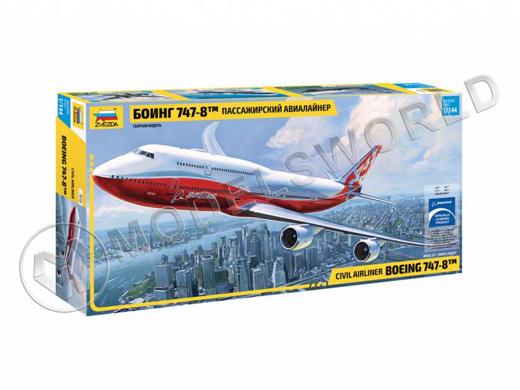 Склеиваемая пластиковая модель Боинг 747-8. Масштаб 1:144 Склеиваемая пластиковая модель Боинг 747-8. Масштаб 1:144 - фото 1