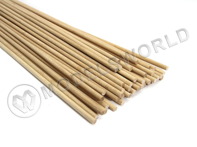 Круглая заготовка, береза. Диаметр 6 мм, длина 50 см (1 шт) - фото 1