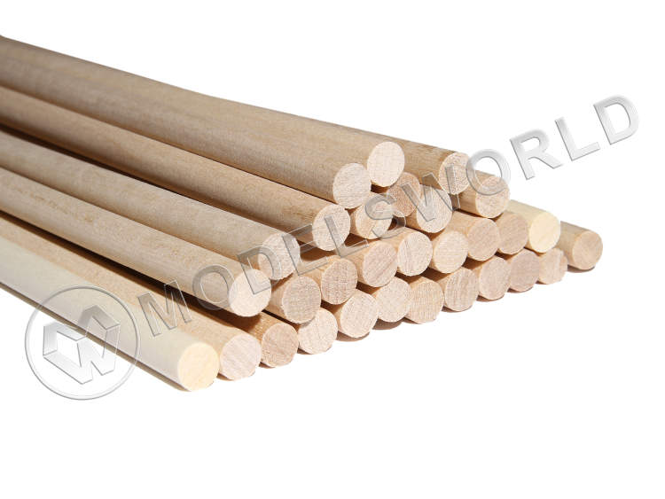 Круглая заготовка, береза. Диаметр 7 мм, длина 50 см (1 шт) - фото 1