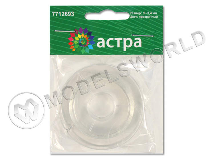 Нить силиконовая, 0.4 мм, 10 м (прозрачная) - фото 1