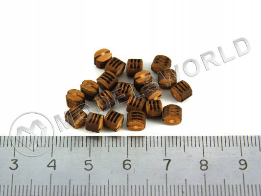 Блок трехшкивный 5 мм, груша, 10 шт