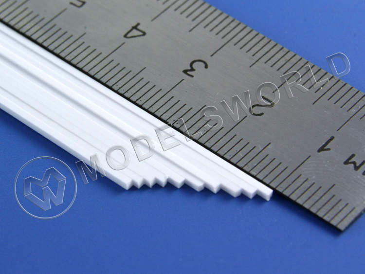 Полоска пластиковая 1.0х1.0 мм, 10 шт Полоска пластиковая 1.0х1.0 мм, 10 шт - фото 1