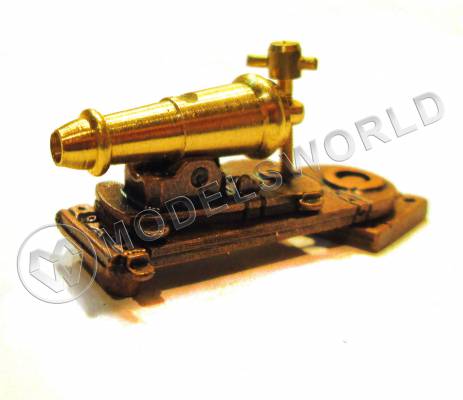Карронада с рабочим механизмом, латунь и бронза, 20 мм, 2 шт