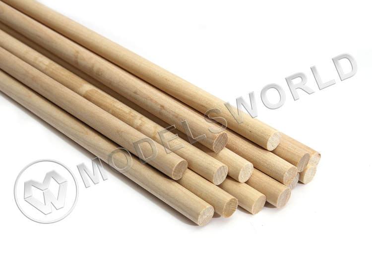 Круглая заготовка, береза. Диаметр 10 мм, длина 50 см (1 шт) - фото 1