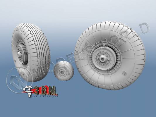 Колеса шасси ранние Ил-2, Звезда. Масштаб 1:48