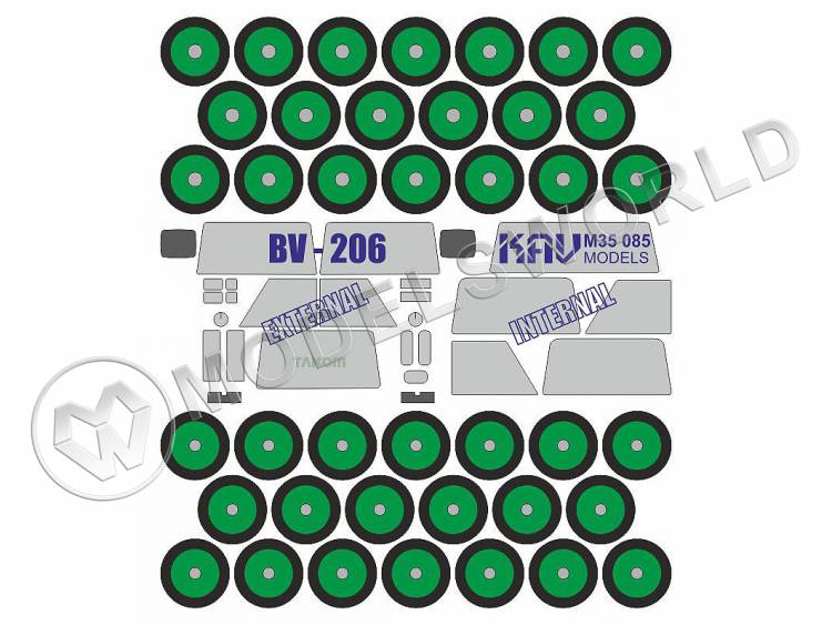 Окрасочная маска на бронетранспортер BV 206, Takom. Масштаб 1:35 - фото 1