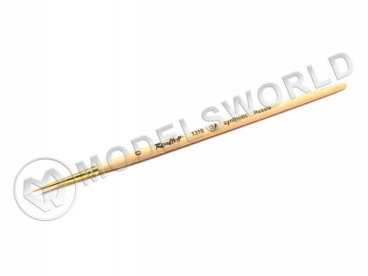 Кисть круглая из рыжей жесткой синтетики укороченная № 0