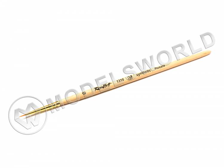 Кисть круглая из рыжей жесткой синтетики укороченная № 0 Кисть круглая из рыжей жесткой синтетики укороченная № 0 - фото 1