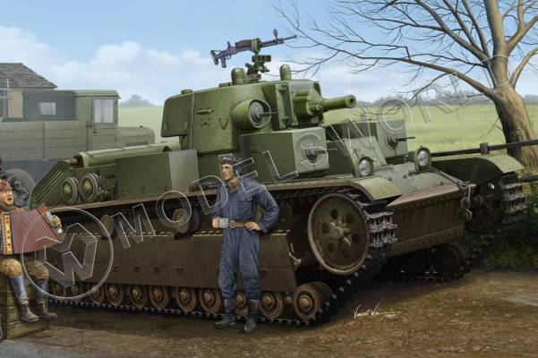 Склеиваемая пластиковая модель Советский Т-28 средний танк (конусная башня). Масштаб 1:35