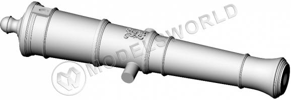 Ствол пушки, калибр 4 фунта, герб, тип Armstrong, 29.2 мм, фотополимер, 2 шт.  Масштаб 1:64