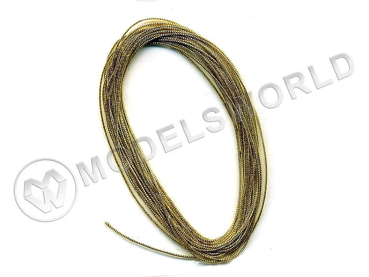 Декоративная золотая нить, 1,2 мм x 5 м Декоративная золотая нить, 1,2 мм x 5 м - фото 1