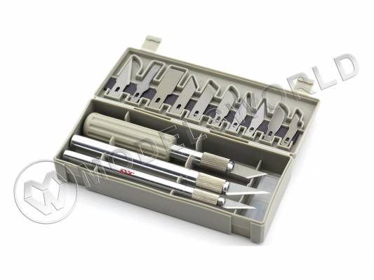 Набор ножей JAS с цанговым зажимом, 22 предмета