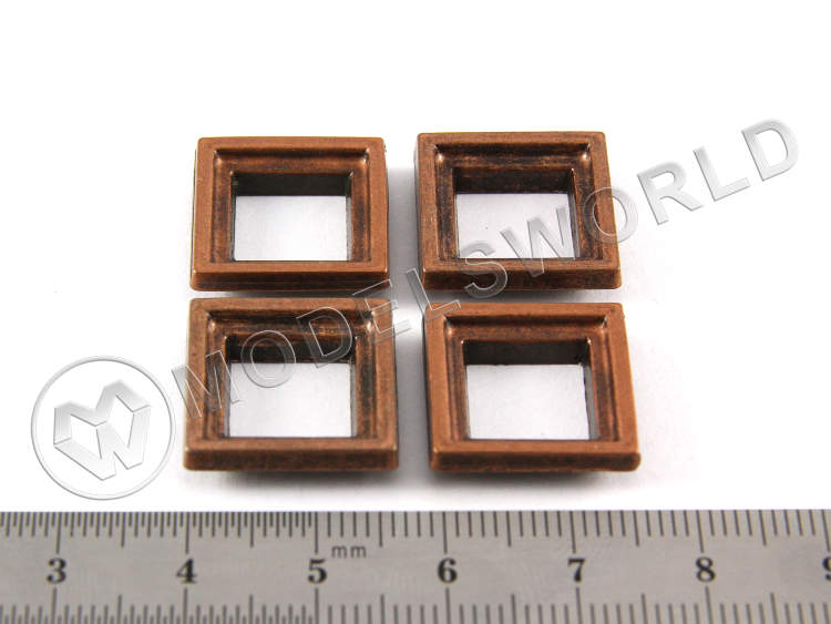 Рамка пушечного порта, бронза, 13 мм, 2 шт Рамка пушечного порта, бронза, 13 мм, 2 шт - фото 1