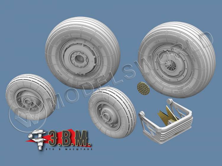 Колеса шасси Су-57. Масштаб 1:48 - фото 1