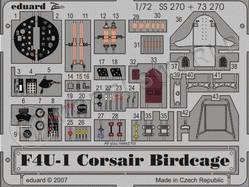 Фототравление для модели F4U-1 Birdcage, Tamiya. Масштаб 1:72 - фото 1