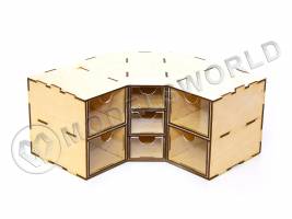 Угловой модуль-органайзер на 7 ящичков