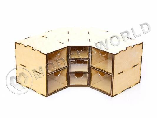 Угловой модуль-органайзер на 7 ящичков