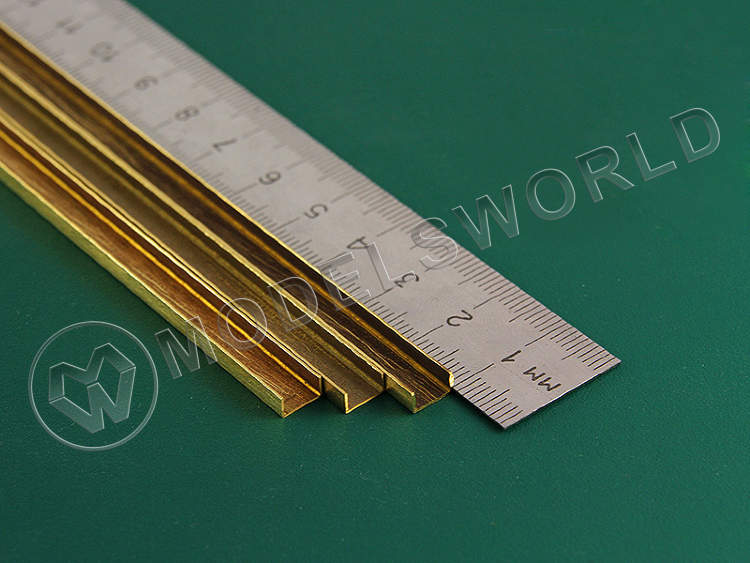 C-профиль латунный 6.4 мм, 1 шт - фото 1