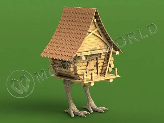 Набор для постройки модели Ёлочная игрушка - избушка на курьих ножках. Масштаб 1:72