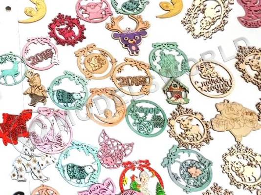 Новогодние игрушки в ассортименте, 1 шт