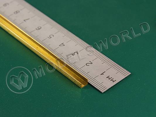 C-профиль латунный 4.75х3.2 мм, 1 шт