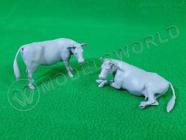 Набор фигурок "коровы" №1, 2 шт. Масштаб 1:35