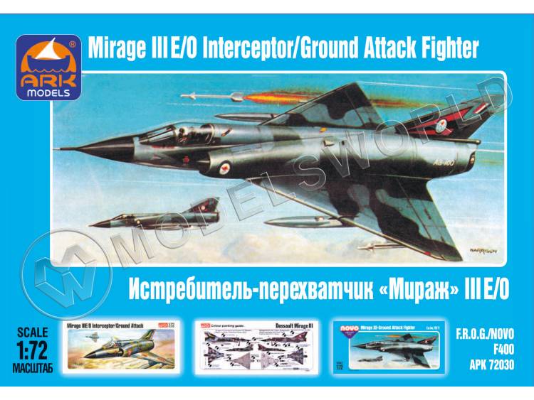 Склеиваемая пластиковая модель Французский истребитель-перехватчик Дассо «Мираж» IIIЕ. Масштаб 1:72 Склеиваемая пластиковая модель Французский истребитель-перехватчик Дассо «Мираж» IIIЕ. Масштаб 1:72 - фото 1