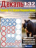 Деколь Ньюпор-11 в Первой Мировой Войне 1:32