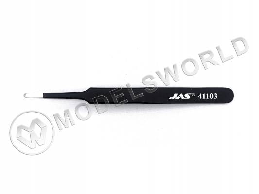 Пинцет JAS прямой, плоские губки, 120 мм