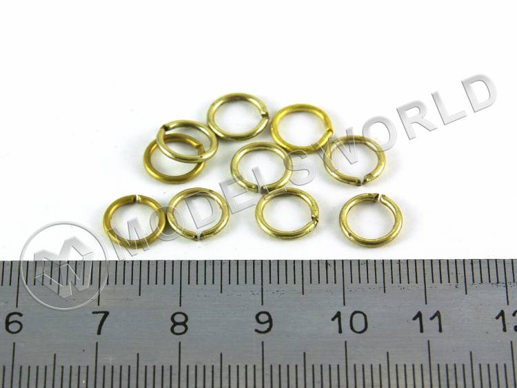 Кольцо, латунь. Внутрений диаметр 6 мм, 100 шт - фото 1