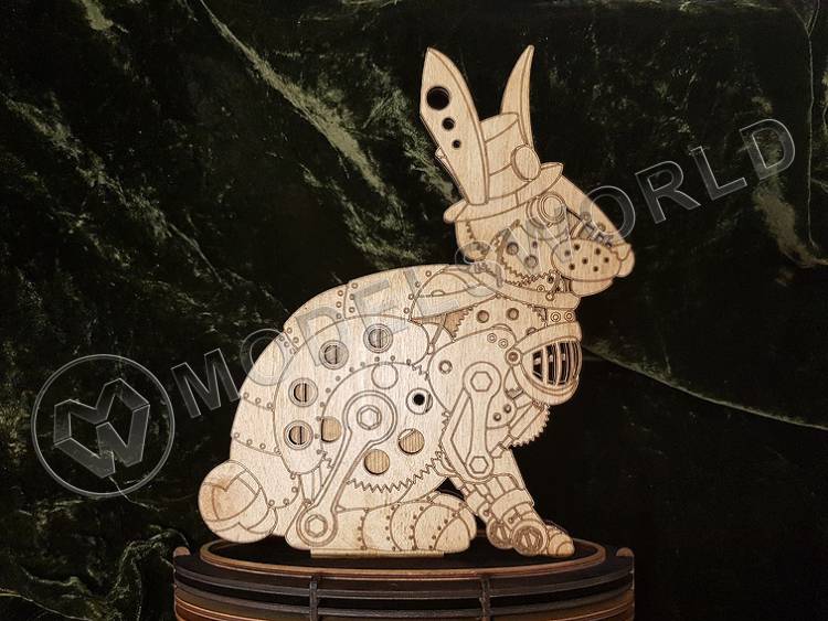 Стимпанк-заяц на подставке - фото 1