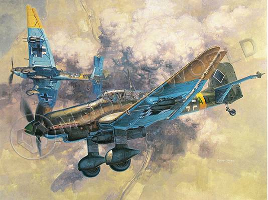 Склеиваемая пластиковая модель бомбардировщика Junkers Ju-87D Stuka. Масштаб 1:32